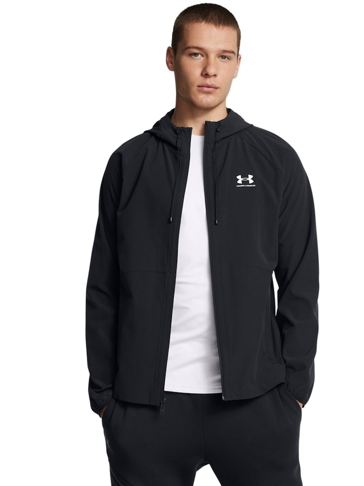 Under Armour Black Stretch Woven Windbreaker - Image 1 of 4