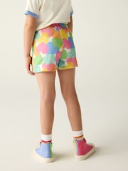 Little Bird by Jools Oliver Multi Rainbow Confetti Heart Twill 100% Cotton Skort - Image 3 of 7