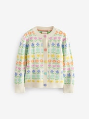 Little Bird by Jools Oliver White Floral Knitted Cardigan - Image 1 of 7
