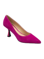 Lotus Pink Kitten Heel Court Shoes - Image 1 of 4