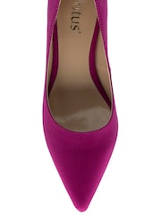 Lotus Pink Kitten Heel Court Shoes - Image 4 of 4