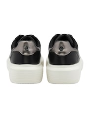Lotus Black Lace Up Trainers - Image 3 of 4