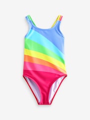 Little Bird by Jools Oliver Pink/Lilac Rainbow Stripe Swimsuit - Image 1 of 5