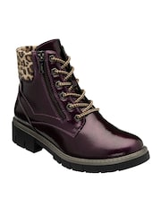 Lotus Purple Patent Ankle Boots - Image 1 of 4