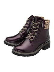 Lotus Purple Patent Ankle Boots - Image 2 of 4