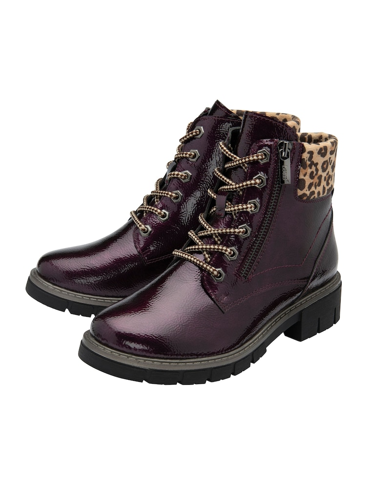 Lotus Purple Patent Ankle Boots - Image 2 of 4