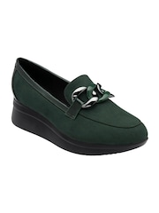 Lotus Green Wedge Loafers - Image 1 of 4