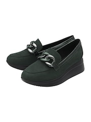 Lotus Green Wedge Loafers - Image 2 of 4