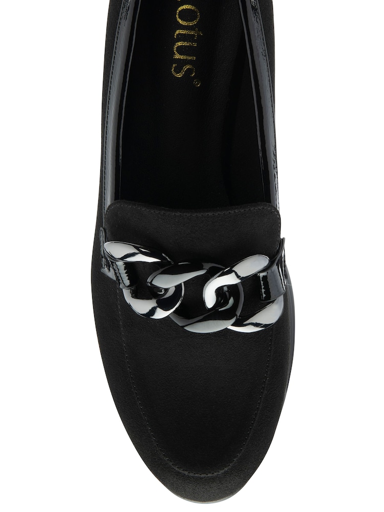Lotus Black Wedge Loafers - Image 4 of 4