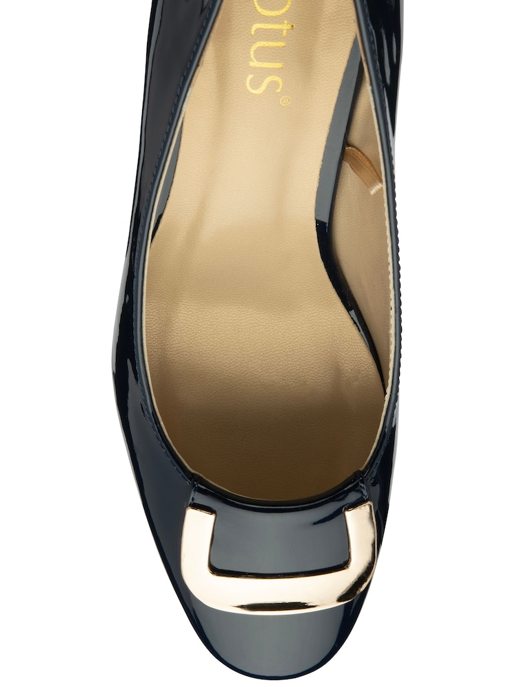 Lotus Blue Block Heel Court Shoes - Image 4 of 4 Lotus Blue Block Heel Court Shoes - Image 4 of 4