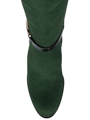 Lotus Green Heeled Knee High Boots - Image 4 of 4