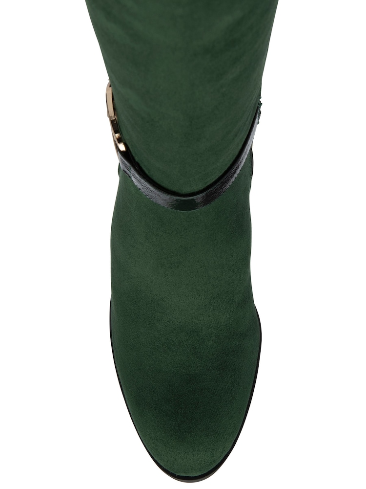 Lotus Green Heeled Knee High Boots - Image 4 of 4