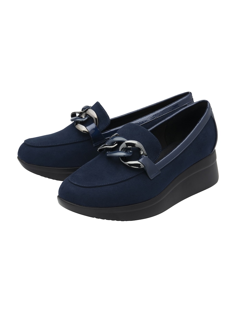 Lotus Blue Wedge Loafers - Image 2 of 4