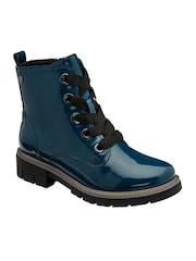 Lotus Blue Patent Ankle Boots - Image 1 of 4