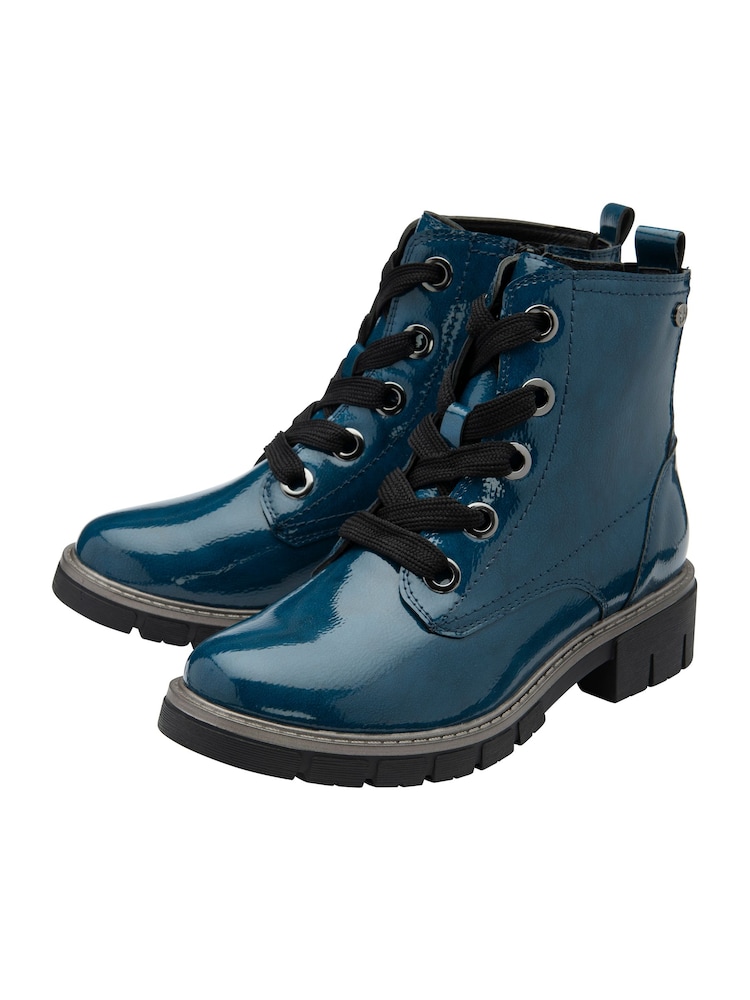 Lotus Blue Patent Ankle Boots - Image 2 of 4