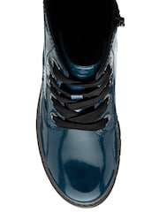 Lotus Blue Patent Ankle Boots - Image 4 of 4