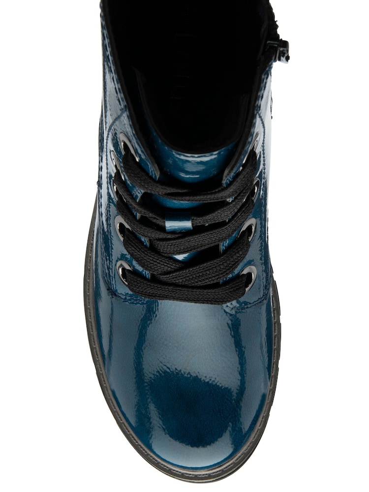 Lotus Blue Patent Ankle Boots - Image 4 of 4