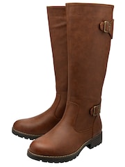 Lotus Brown Knee-High Boots - Image 2 of 4