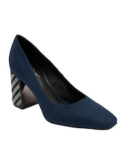 Lotus Blue Block Heel Court Shoes - Image 1 of 4