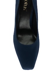 Lotus Blue Block Heel Court Shoes - Image 4 of 4