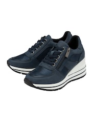 Lotus Blue Zip-Up Wedge Trainers - Image 2 of 4