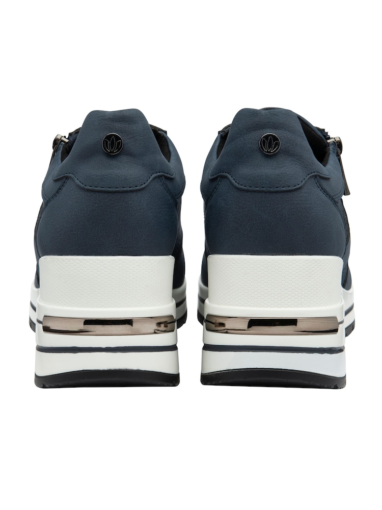 Lotus Blue Zip-Up Wedge Trainers - Image 3 of 4