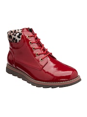 Lotus Red Patent Ankle Boots - Image 1 of 4