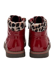 Lotus Red Patent Ankle Boots - Image 3 of 4