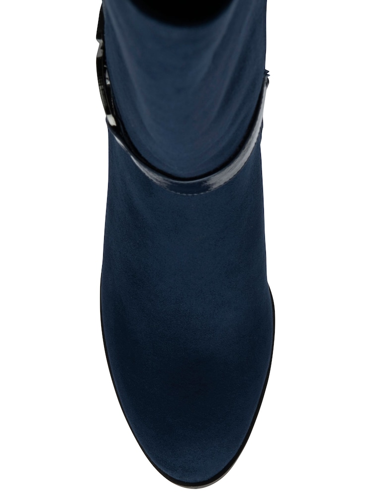 Lotus Blue Heeled Knee High Boots - Image 4 of 4 Lotus Blue Heeled Knee High Boots - Image 4 of 4