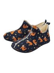 Lotus Blue Textile Slippers - Image 2 of 4