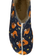 Lotus Blue Textile Slippers - Image 4 of 4