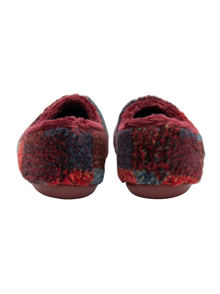 Lotus Red Textile Slippers - Image 3 of 4