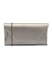 Lotus Grey Clutch Bag with Chain - Image 1 of 4