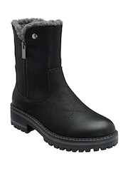 Lotus Black Zip Up Ankle Boots - Image 1 of 4