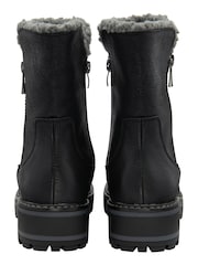 Lotus Black Zip Up Ankle Boots - Image 3 of 4