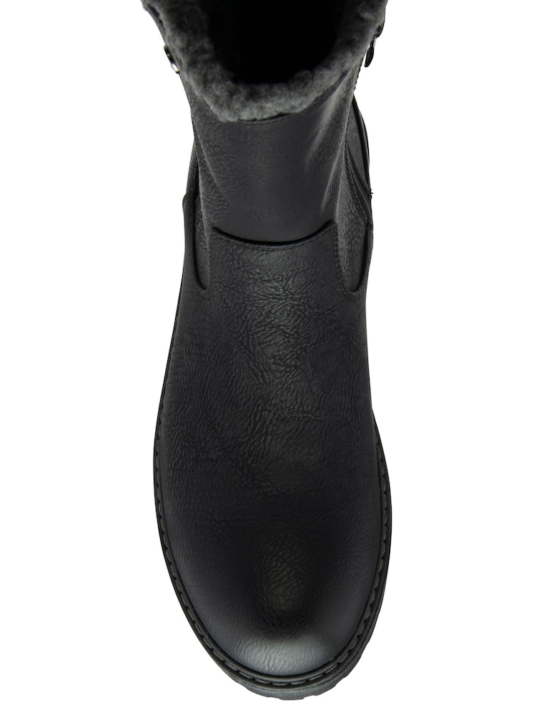 Lotus Black Zip Up Ankle Boots - Image 4 of 4