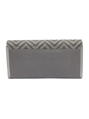 Lotus Grey Clutch Bag with Chain - Image 2 of 4