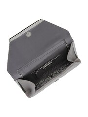 Lotus Grey Clutch Bag with Chain - Image 4 of 4