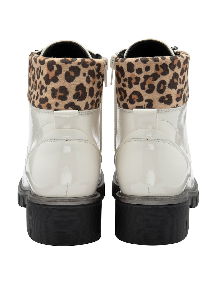 Bottines Femme En Cuir Verni Noir - Taille US 8.5 (pointure Femme) - Neuf Sans Emballage