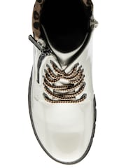 Lotus White Patent Ankle Boots - Image 4 of 4