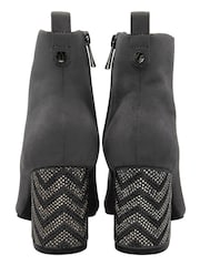 Lotus Grey Pointed Toe Ankle Boots - Image 3 of 4