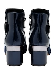 Lotus Blue Heeled Ankle Boots - Image 3 of 4