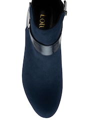 Lotus Blue Heeled Ankle Boots - Image 4 of 4