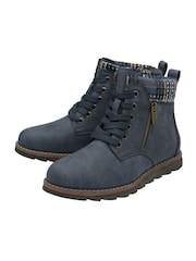 Lotus Blue Zip-Up Ankle Boots - Image 2 of 4