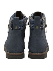 Lotus Blue Zip-Up Ankle Boots - Image 3 of 4