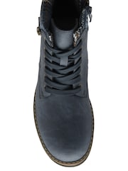 Lotus Blue Zip-Up Ankle Boots - Image 4 of 4