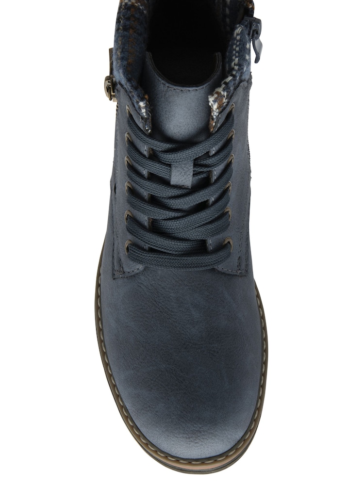 Lotus Blue Zip-Up Ankle Boots - Image 4 of 4