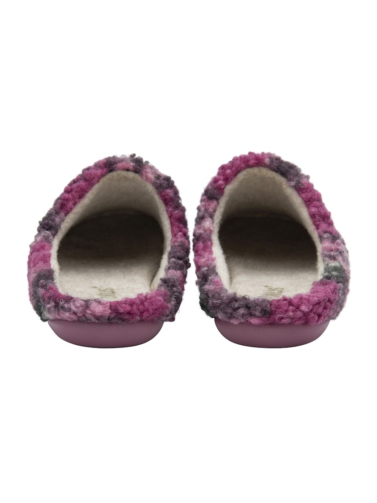 Lotus Purple Polka Dot Mule Winter Slippers - Image 3 of 4