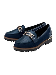 Lotus Blue Cleated Sole Loafers - Image 2 of 4