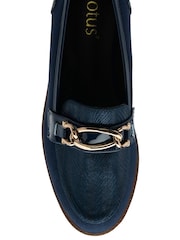 Lotus Blue Cleated Sole Loafers - Image 4 of 4